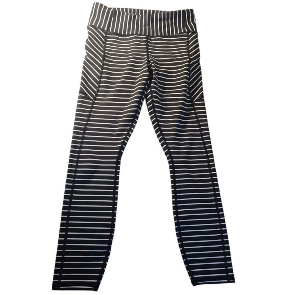 Athleta Salutation Stash Pocket Tight 211056 Womens Small Striped Leggings